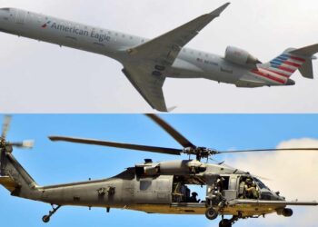 Avião colide com helicóptero militar nos EUA; Mais de 30 corpos já foram encontrados