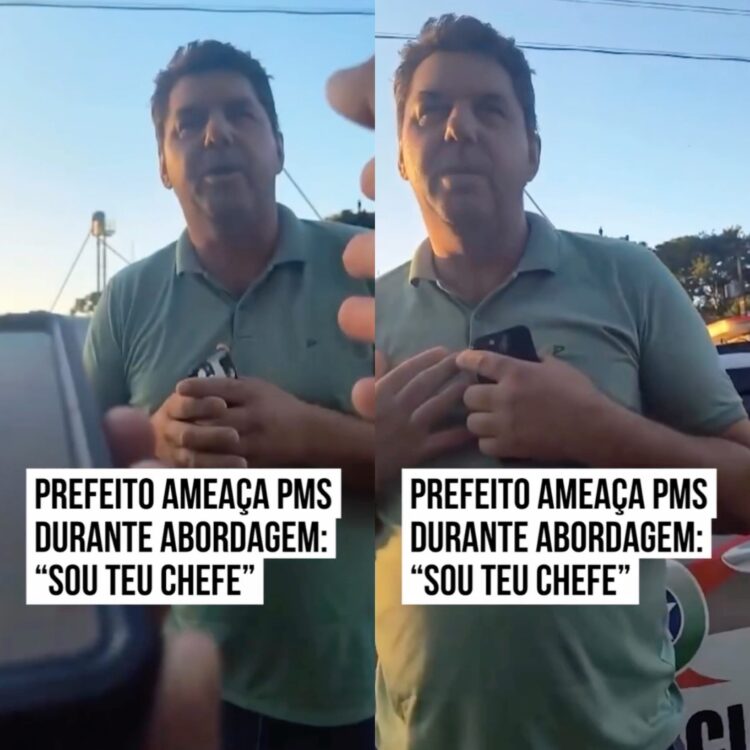 Prefeito de Santa Catarina é filmado ameaçando PM durante abordagem: ‘Sou teu chefe’