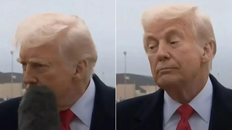 Trump é atingido por microfone no rosto durante entrevista e reage: ‘Você viu isso?’