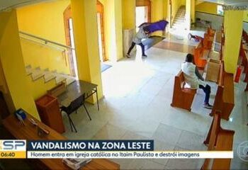 Homem invade igreja na zona leste e quebra imagens de santos