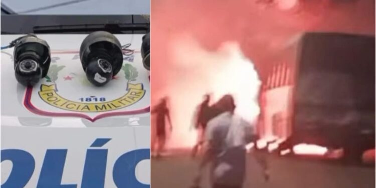 Facção incendeia ônibus em retaliação à ação da PM