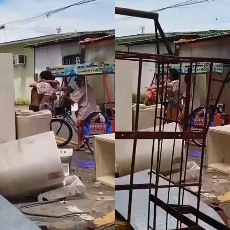 Mulher usa microfone para pedir que marido volte pra casa e viraliza nas redes sociais 