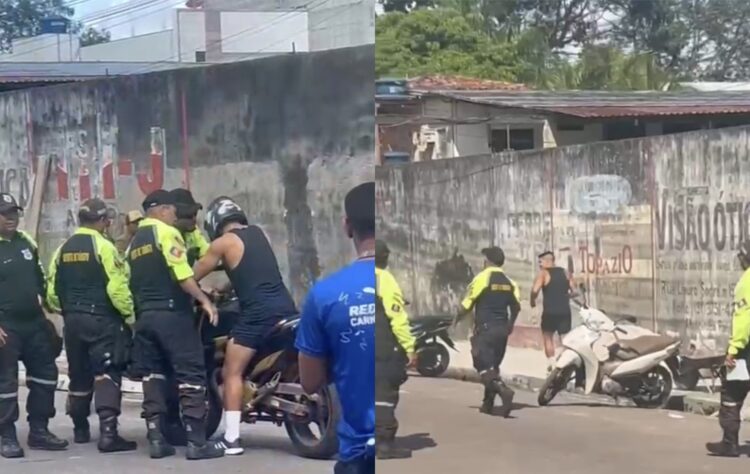 Motoqueiro é agredido por agentes de trânsito em Abaetetuba e caso causa indignação