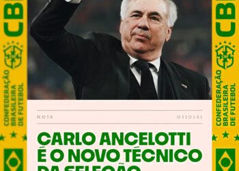 CBF anuncia Carlo Ancelotti como novo técnico da Seleção Brasileira