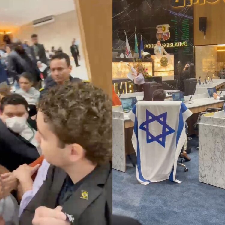 Manifestação pró-Palestina termina em confusão generalizada na Câmara Municipal