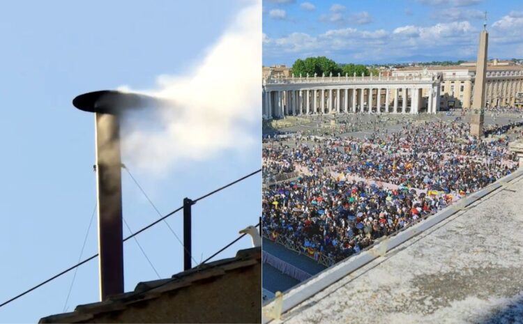 Fumaça branca sai da chaminé da Capela Sistina, e Igreja Católica elege novo papa