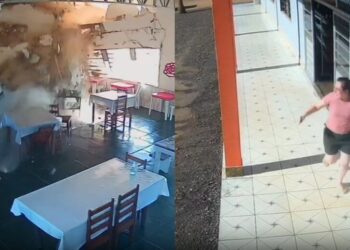 Após colisão, motorista perde controle de carreta e invade restaurante às margens da BR-174