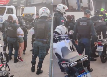 PM aplica “mata-leão” em mulher durante abordagem em blitz; vídeo gera indignação nas redes