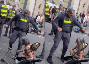 PMs fazem abordagem violenta contra idosa e causam revolta nas redes sociais