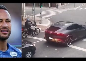 Ferrari milionária de Neymar é flagrada em infração de trânsito