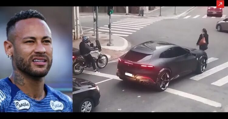 Ferrari milionária de Neymar é flagrada em infração de trânsito