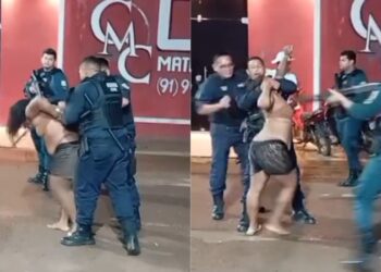 Mulher resiste à prisão e PM precisa usar bala de borracha para conter tumulto em Ipixuna do Pará