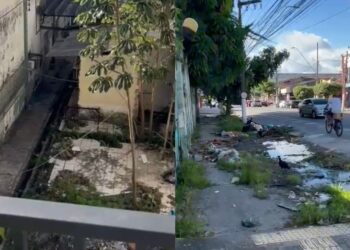 Almoxarifado da Sespa, na Av. José Bonifácio, sofre com abandono e descarte irregular de lixo, diz moradores