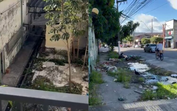 Almoxarifado da Sespa, na Av. José Bonifácio, sofre com abandono e descarte irregular de lixo, diz moradores