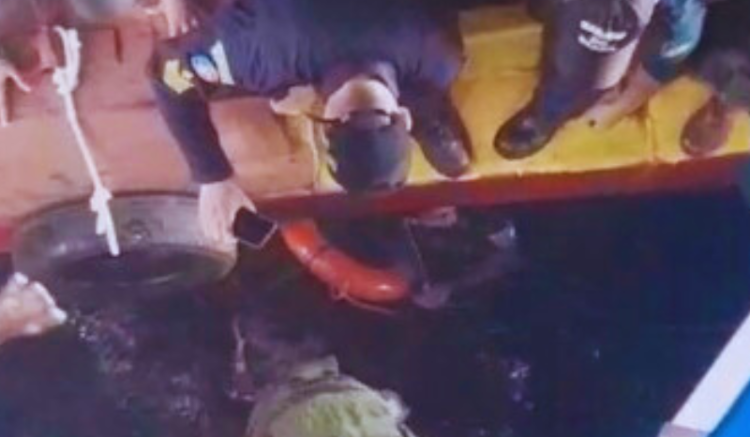 Mulher cai entre balsa e barco a caminho do Festival de Parintins, no AM