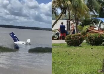 Ultraleve cai na Baía do Sol, na Ilha de Mosqueiro; duas pessoas estavam a bordo da aeronave e foram socorridas