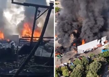 Explosão em posto de combustível deixa feridos em Roma