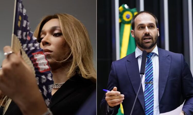 Chamada de ‘João’, Erika Hilton processa Eduardo Bolsonaro