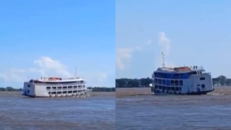 Embarcação que naufragou em 2020 volta a operar e quase vira à caminho de Santarém com superlotação após festival de Parintins