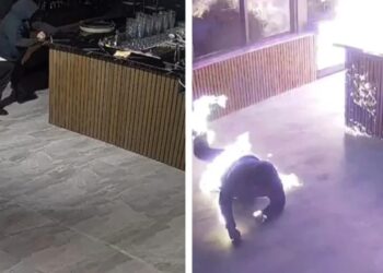 Criminoso coloca fogo em si mesmo ao tentar incendiar salão, em Sydney