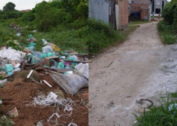 Obra parada e lixo acumulado: comunidade de Ananindeua enfrenta o abandono da Prefeitura