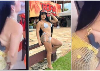 Vídeo de influenciadora paraense dançando com suposta arma na cintura em festa repercute nas redes