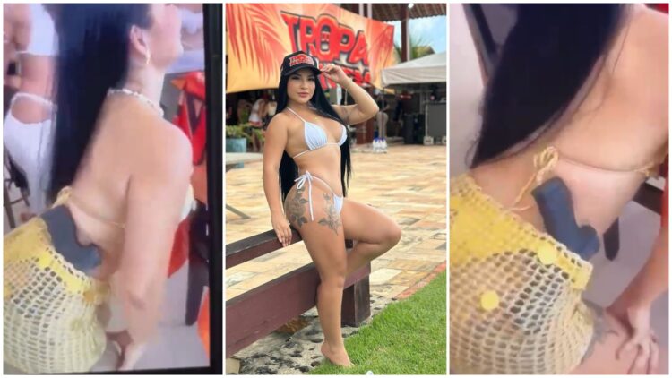 Vídeo de influenciadora paraense dançando com suposta arma na cintura em festa repercute nas redes