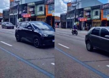 Belém inaugura nova faixa azul exclusiva para motociclistas na Av. Pedro Álvares Cabral