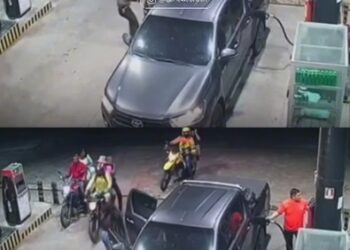 Posto de combustível é assaltado por criminosos armados, em Bragança