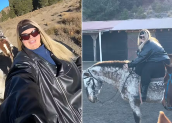 Thais Carla anda a cavalo pela 1ª vez após perder 50 kg: ‘Realizando sonhos’