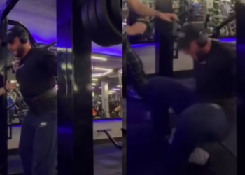 Jovem quebra as pernas e desloca pé direito durante agachamento com peso de 140 kg em academia