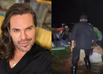 Após show em Xinguara, cantor Eduardo Costa ignora fã e segurança a empurra em rio