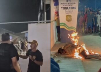 População invade delegacia, mata e ateia fogo em homem após feminicídio no AM