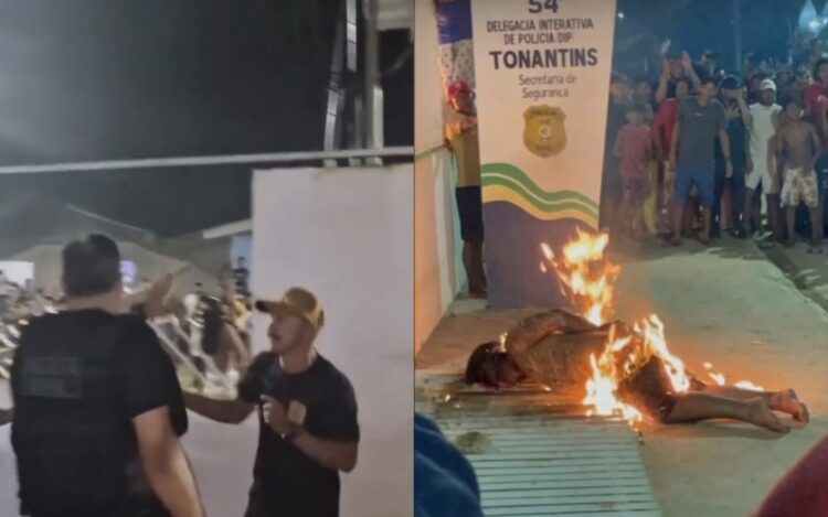 População invade delegacia, mata e ateia fogo em homem após feminicídio no AM