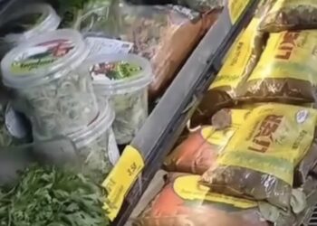 Rato é flagrado em prateleira de hortifrúti no Supermercado Líder em Belém