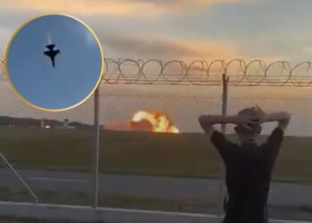 Caça F-16 cai e explode durante ensaio para show aéreo na Polônia; piloto morreu