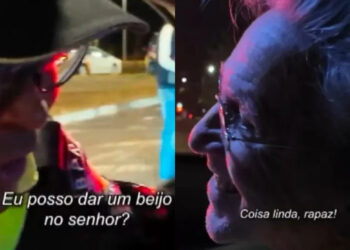 Caetano Veloso é parado em blitz e ganha beijo de policial: ‘Cheiroso’