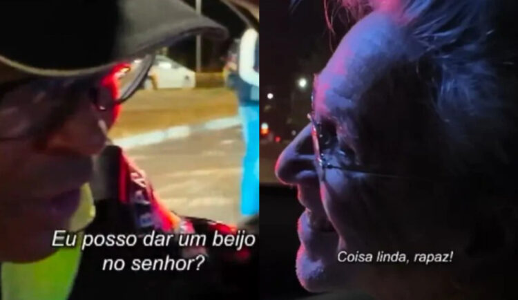 Caetano Veloso é parado em blitz e ganha beijo de policial: ‘Cheiroso’