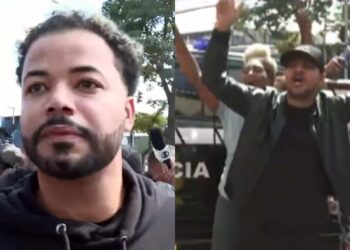 Fãs de Hytalo Santos fazem protesto contra prisão do influenciador em frente à delegacia