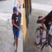 Câmeras registram furto de bicicleta em frente a panificadora no bairro 40 Horas