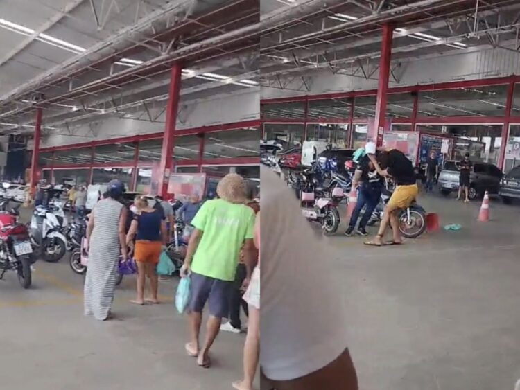 Confusão entre segurança e suspeito de furto mobiliza clientes em supermercado na Av. Senador Lemos