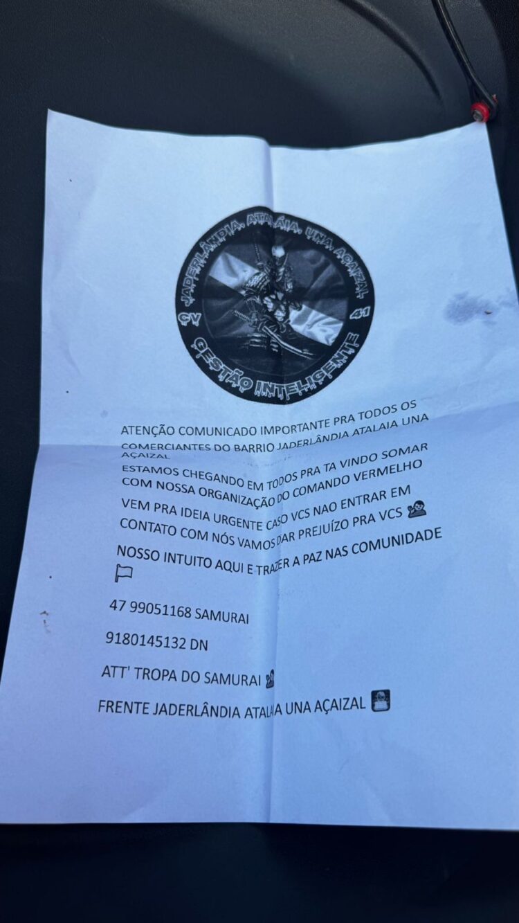 Comando Vermelho impõe terror a pequenos comerciantes nos bairros Jaderlândia e Atalaia