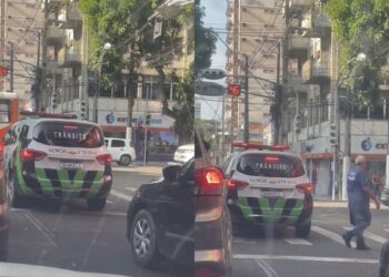 Agentes da SEMOB são flagrados cometendo infrações de trânsito com viatura do órgão