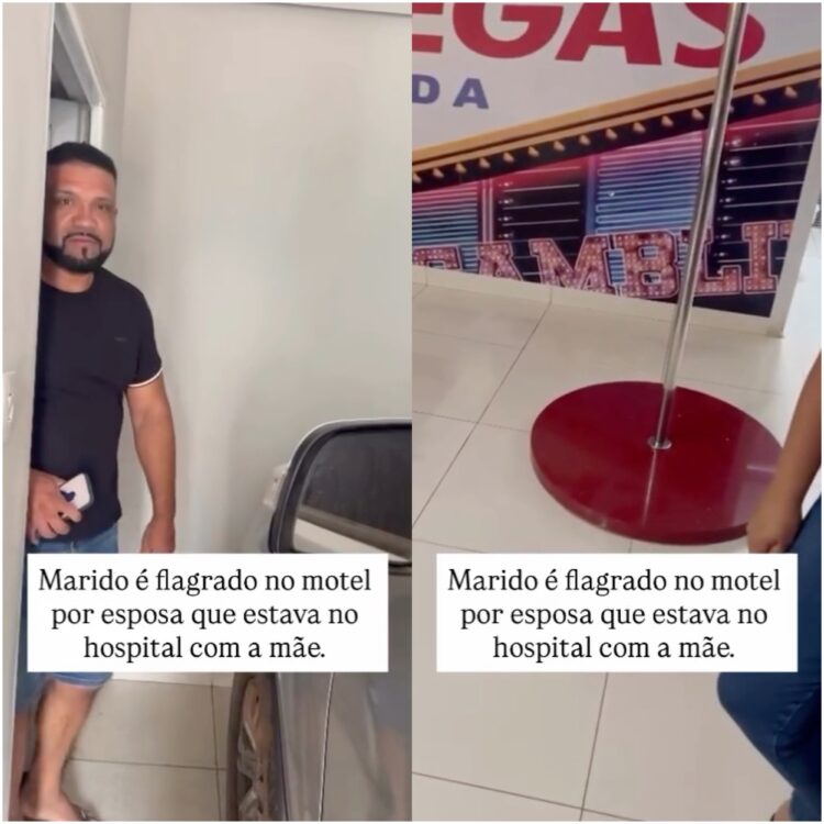 Marido é flagrado no motel por esposa que passou a noite com a mãe no hospital