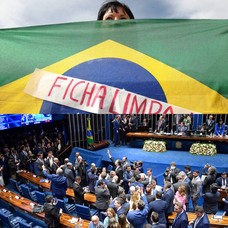 Senado aprova proposta que enfraquece Lei da Ficha Limpa durante julgamento do Bolsonaro