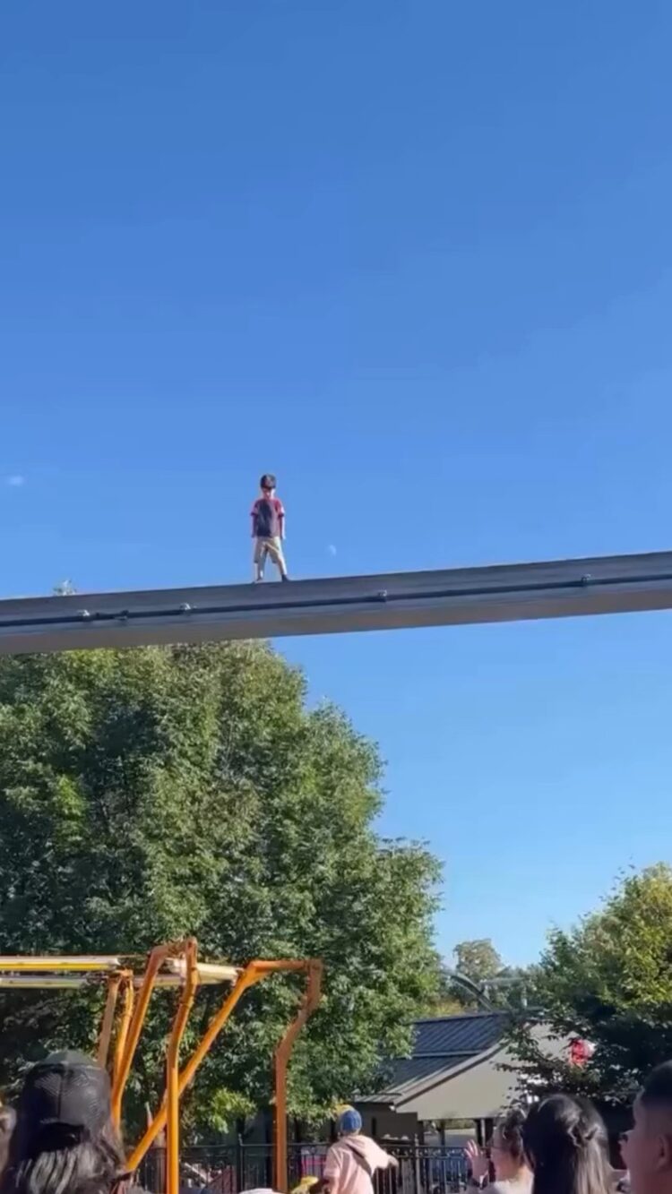 Menino se perde dos pais e é resgatado de trilho suspenso em parque dos EUA