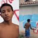 Suspeito de pichar muros com sigla do Comando Vermelho é detido e obrigado a limpar paredes em Cametá