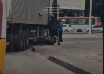 Motoqueiro escapa de acidente grave na rodovia do Tapanã