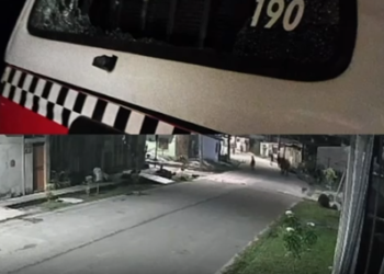 Viatura da PM é metralhada com mais de 40 tiros em Ananindeua