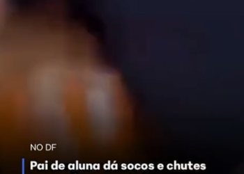 Pai de aluna dá socos e chutes em professor após bronca por uso de celular